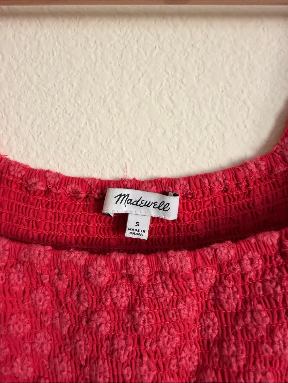 SOLD - Madewell Eyelet Lucie Smocked Mini Dress - Picture 2 of 6